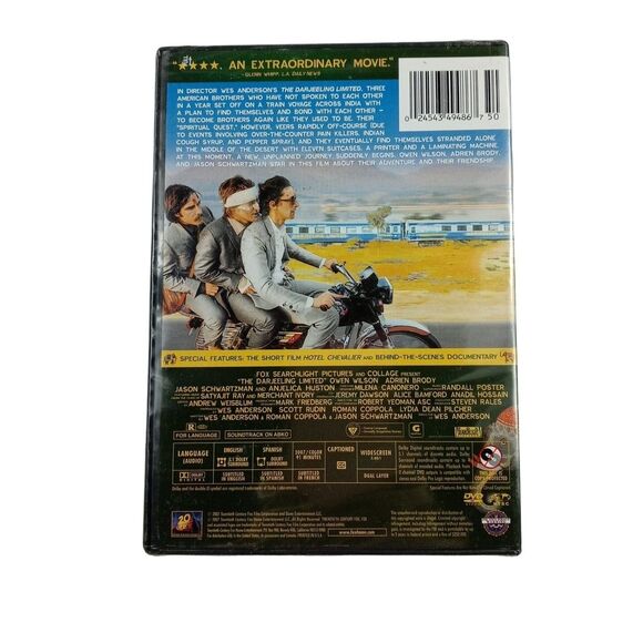 The Darjeeling Limited New DVD Movie Owen Wilson Adrien Brody 2007 - Picture 2 of 2